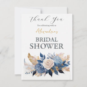 Tarjeta De Agradecimiento Personalice el ramo Bridal Shower Rose Gracias