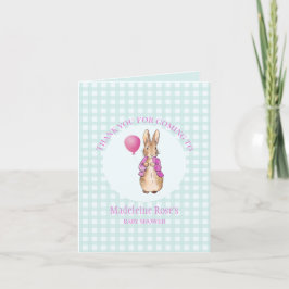 Tarjeta De Agradecimiento Personaliza a Peter el conejo Gracias