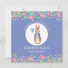 Tarjeta De Agradecimiento Personaliza a Peter el conejo Gracias