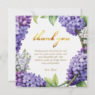 Tarjeta De Agradecimiento Personaliza la ducha nupcial con hortensias azules