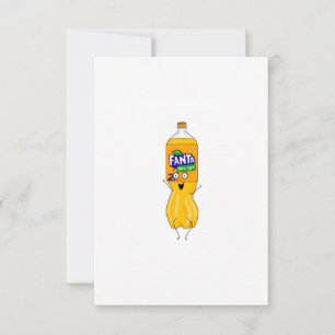 Tarjeta De Agradecimiento Personaliza refresco naranja fantástico