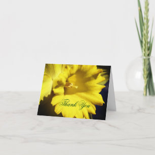 Tarjeta De Agradecimiento Personalizable amarillo de flores de Daffodil Grac