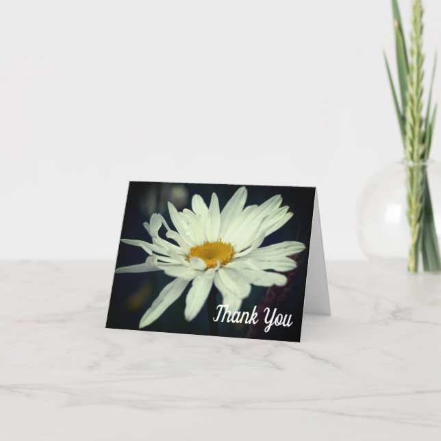 Tarjeta de agradecimiento personalizable con flor  (Anverso)