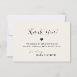 Tarjeta de agradecimiento personalizable de marfil