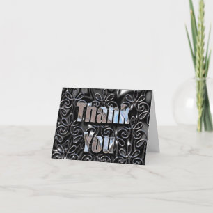 Tarjeta De Agradecimiento Personalizable Ebony Gratitude