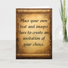 Tarjeta De Agradecimiento Personalizable Fantasy Scroll