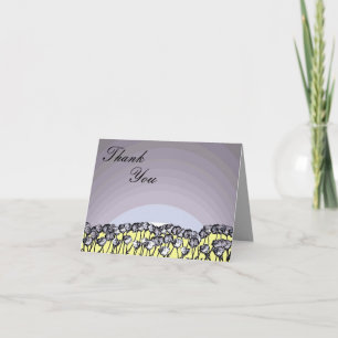 Tarjeta De Agradecimiento Personalizable flor artística de amapola carta de 