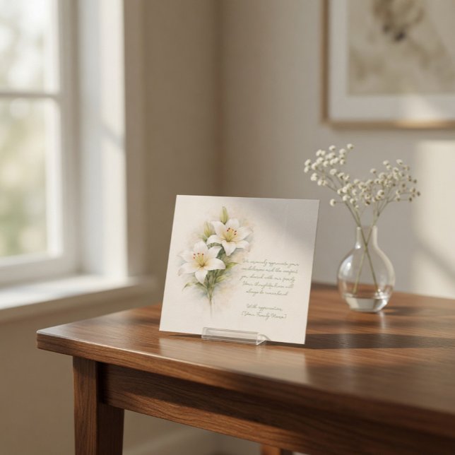 Tarjeta de agradecimiento personalizable Funeral L (Subido por el creador)