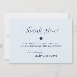 Tarjeta de agradecimiento personalizable gris azul