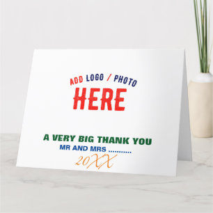 TARJETA DE AGRADECIMIENTO PERSONALIZABLE MODERNO ESTILO BLANCO VERIFICADO MA