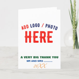 TARJETA DE AGRADECIMIENTO PERSONALIZABLE MODERNO ESTILO BLANCO VERIFICADO MA