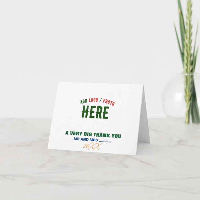TARJETA DE AGRADECIMIENTO PERSONALIZABLE MODERNO ESTILO BLANCO VERIFICADO MA (Anverso)