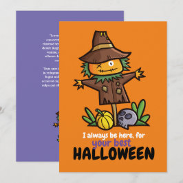 Tarjeta De Agradecimiento Personalizable Siempre ser la mejor Halloween