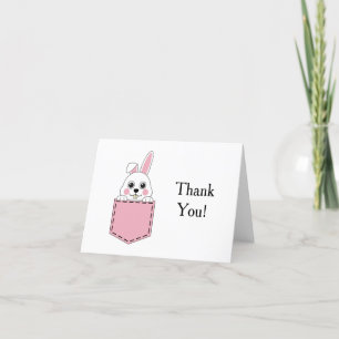 Tarjeta De Agradecimiento Personalización de conejo de Mascota de bolsillo