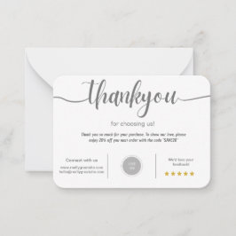 Tarjeta de agradecimiento personalizada