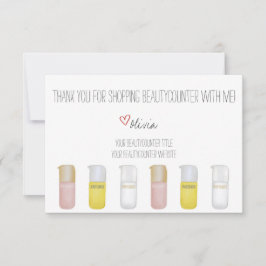 Tarjeta de agradecimiento personalizada Beautycoun