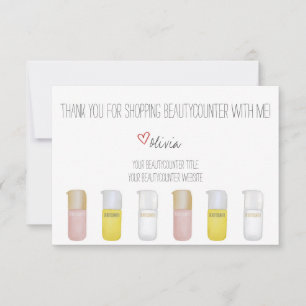 Tarjeta de agradecimiento personalizada Beautycoun