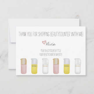 Tarjeta de agradecimiento personalizada Beautycoun