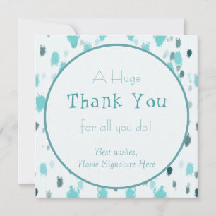 Tarjeta de agradecimiento personalizada Blue Gray