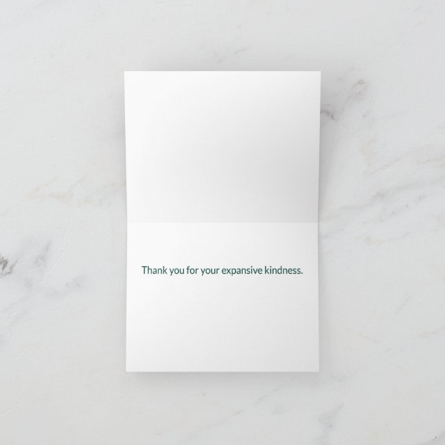 Tarjeta de agradecimiento personalizada Boho Mount (Interior)