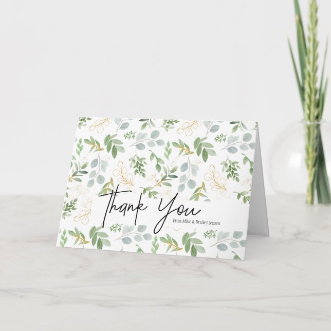 Tarjeta de agradecimiento personalizada con acuare (Anverso)