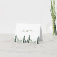 Tarjeta de agradecimiento personalizada de bosque