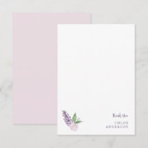 Tarjeta de agradecimiento personalizada de color r