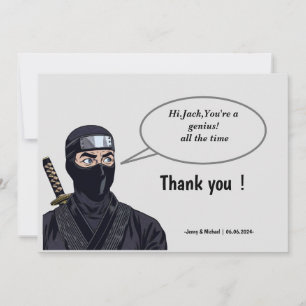 Tarjeta de agradecimiento personalizada de Comic d