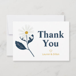 Tarjeta de agradecimiento personalizada de Daisy l