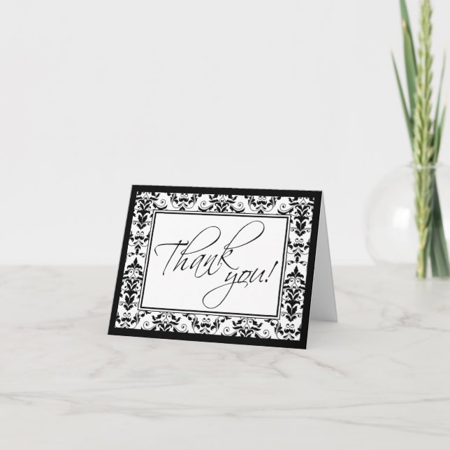 Tarjeta de agradecimiento personalizada de damasco (Anverso)