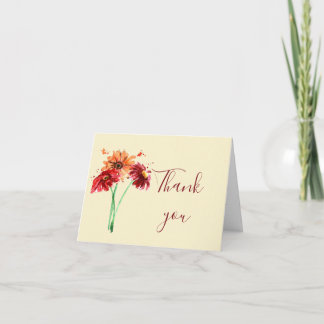 Tarjeta de agradecimiento personalizada de Flor de