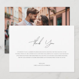 Tarjeta de agradecimiento personalizada de fotogra