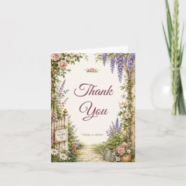 Tarjeta de agradecimiento personalizada de jardín