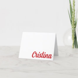 Tarjeta de agradecimiento personalizada de la Univ