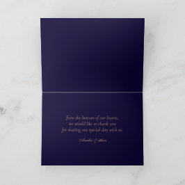 Tarjeta de agradecimiento personalizada de navy el