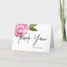 Tarjeta de agradecimiento personalizada de Peony R