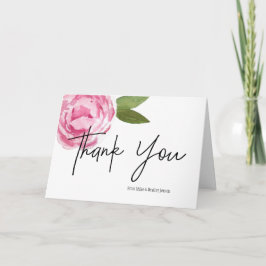 Tarjeta de agradecimiento personalizada de Peony R