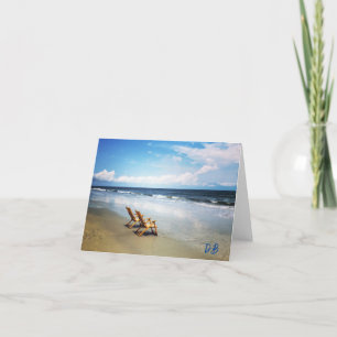 Tarjeta de agradecimiento personalizada de playa e