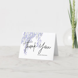 Tarjeta de agradecimiento personalizada de Wisteri