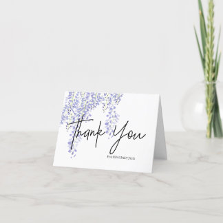 Tarjeta de agradecimiento personalizada de Wisteri