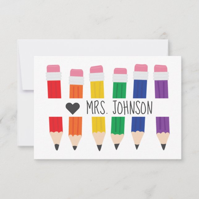 Tarjeta de agradecimiento personalizada del profes (Anverso)