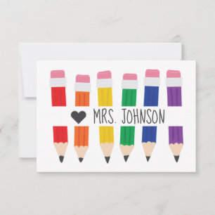 Tarjeta de agradecimiento personalizada del profes