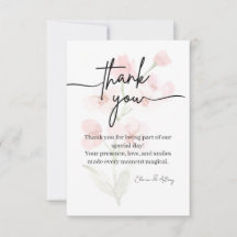 Tarjeta de agradecimiento personalizada elegante