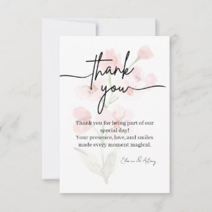 Tarjeta de agradecimiento personalizada elegante