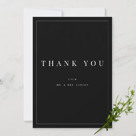 Tarjeta de agradecimiento personalizada en blanco 