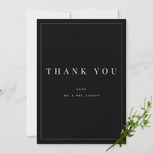 Tarjeta de agradecimiento personalizada en blanco 