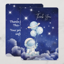 Tarjeta de agradecimiento personalizada para astro