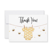 Tarjeta de agradecimiento personalizada para baby