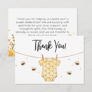 Tarjeta de agradecimiento personalizada para baby