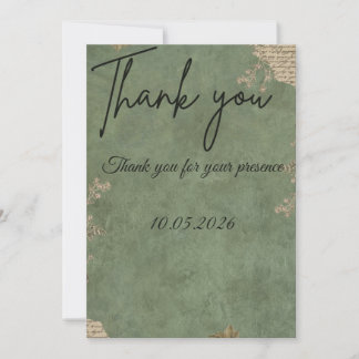 Tarjeta de agradecimiento personalizada para boda